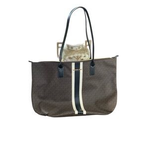 Michael Kors Brown and Black Tote Bag. Large
